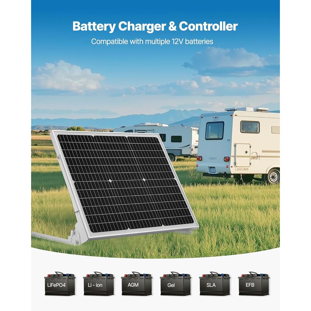 50W 12V Solar Battery Trickle  - Solar Panel ulasan dan harga