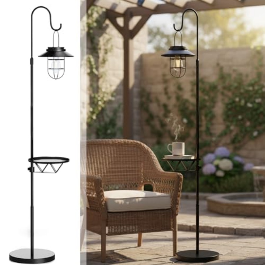 Solar Floor Lamp with Table, 6 - Solar Lamp ulasan dan harga
