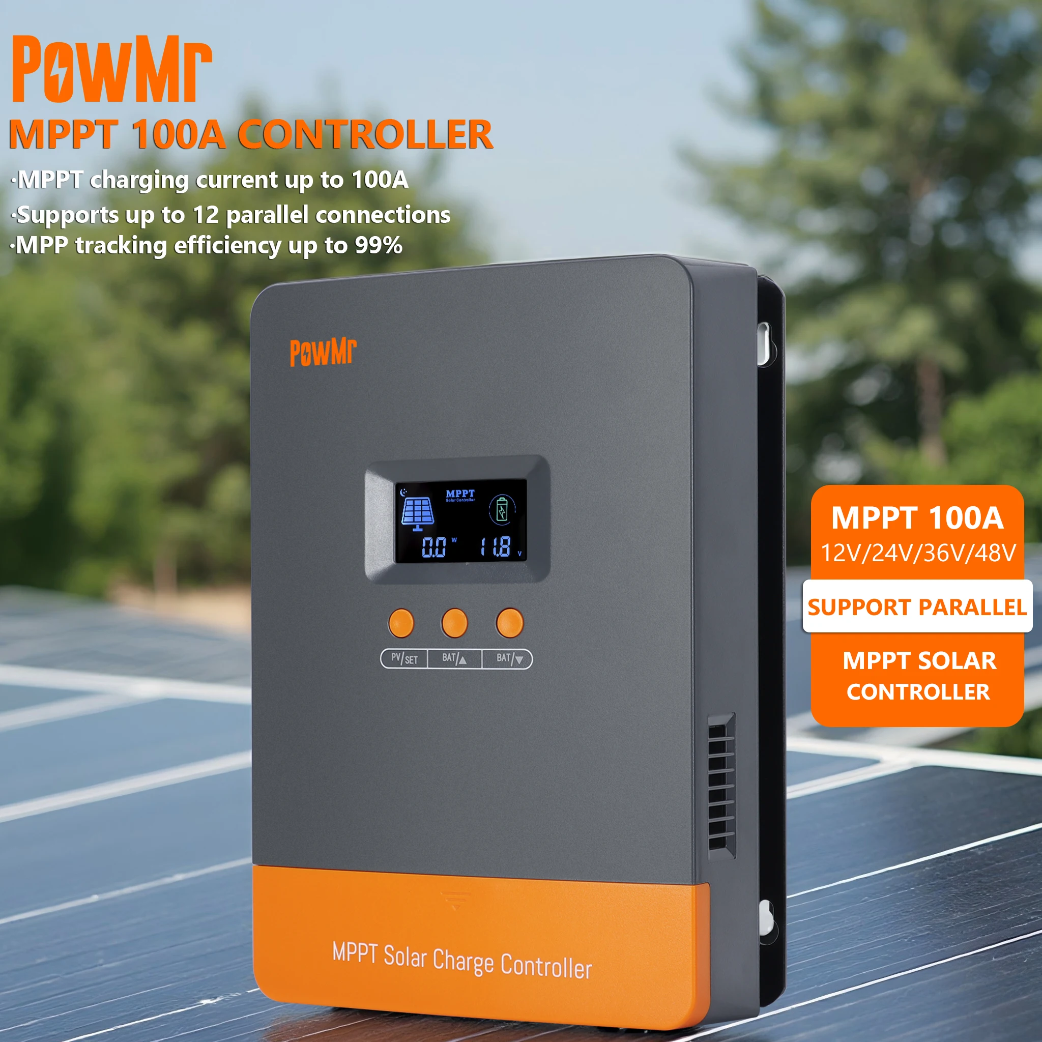 PowMr Hot Sale 12V 24V 48V Bat - Charge Controller Solar ulasan dan harga