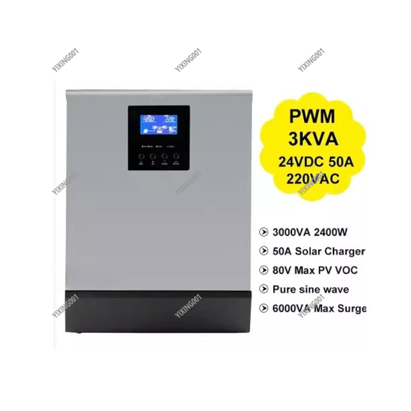 3KVA/2400W 24V Solar Inverter  - Charge Controller Solar ulasan dan harga