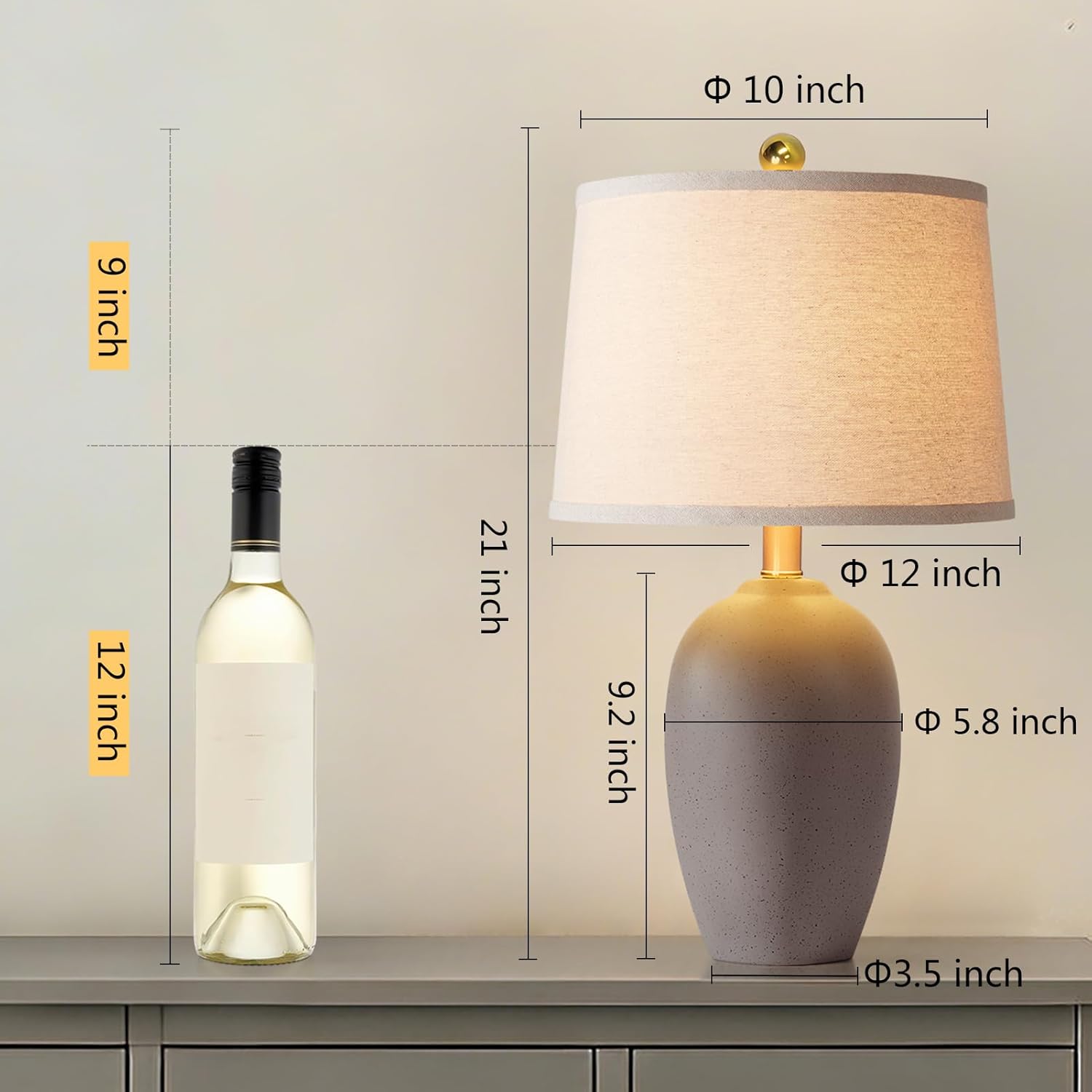 Set of 2 Farmhouse Ceramic Sma - Solar Lamp ulasan dan harga