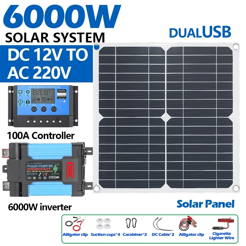 6000W solar kit equipped with  - Solar Panel 200W ulasan dan harga
