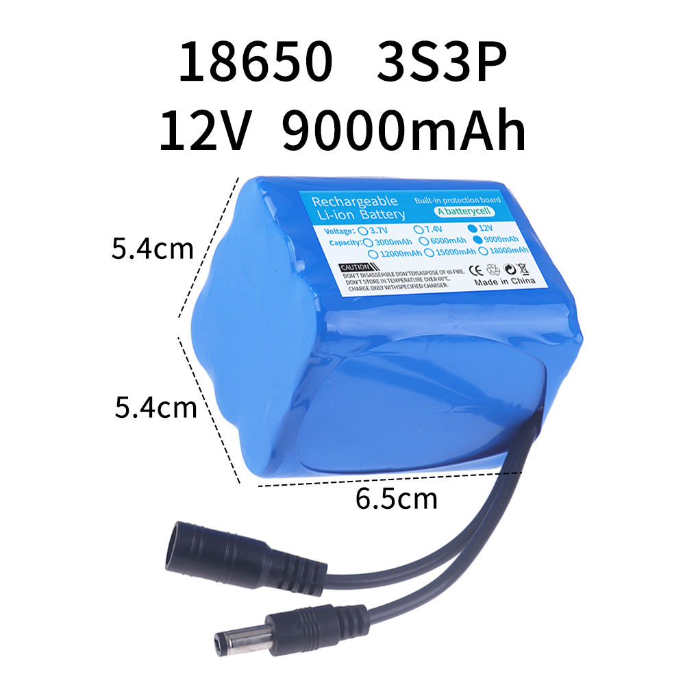12V 9000mAh 3S3P lithium-ion b - Lithium Battery 12V ulasan dan harga