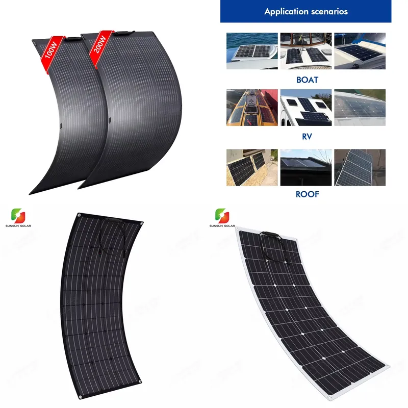50W 100W 150W 200W Flexible So - Solar Panel 200W ulasan dan harga