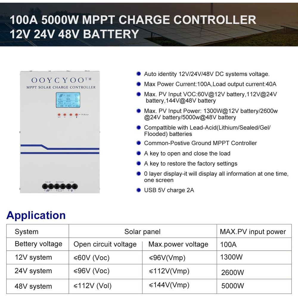 100 Amp MPPT Solar Charge Cont - Charge Controller Solar ulasan dan harga