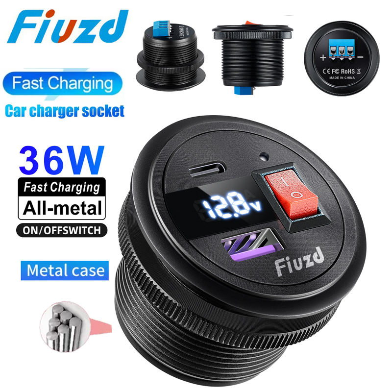 12v automotive usb 24v car usb - Energy Monitor Meter ulasan dan harga