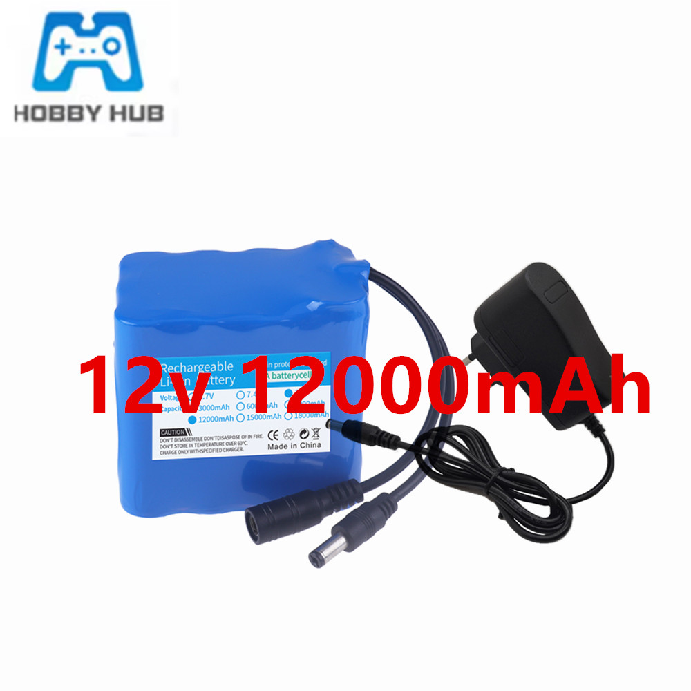 12V 12000mah Battery 3S4P Real - Lithium Battery 12V ulasan dan harga